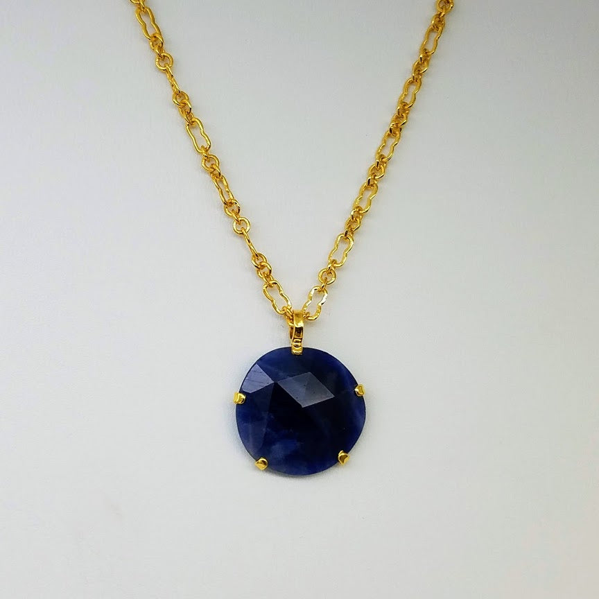 SAPPHIRE GOLD NECKLACE