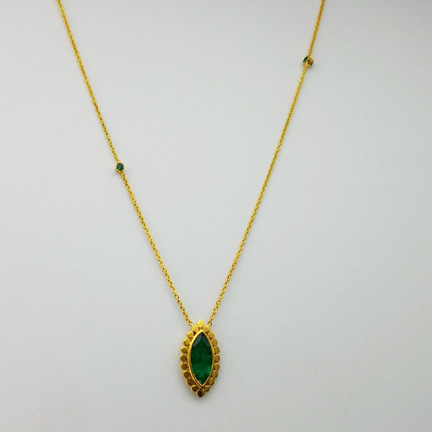 EMERALD GOLD NECKLACE