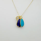 LAPIZ TURQUOISE TRIO GOLD NECKLACE SONIA TONKIN