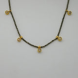 PYRITE MOONSTONE GOLD SUN NECKLACE