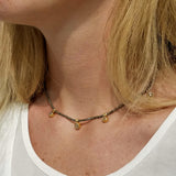 PYRITE MOONSTONE GOLD SUN NECKLACE