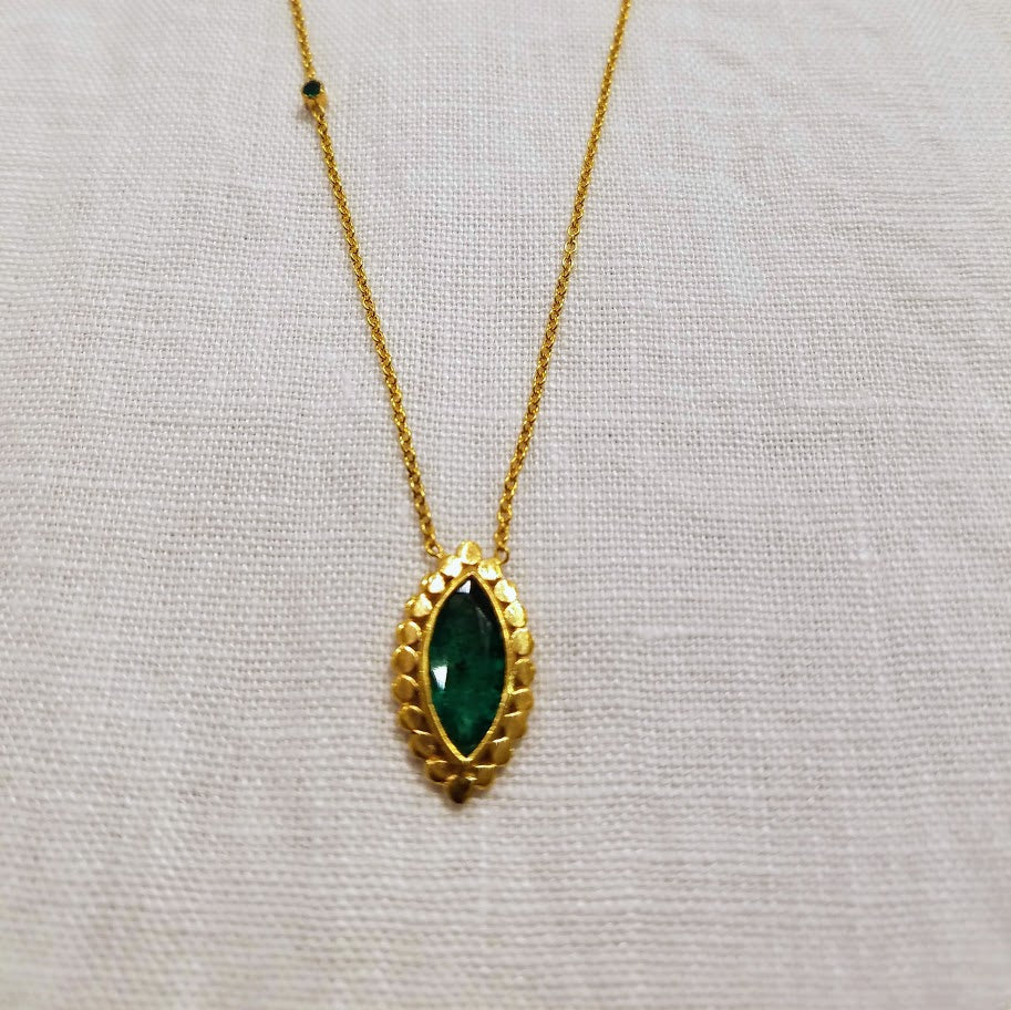 EMERALD GOLD NECKLACE SONIA TONKIN