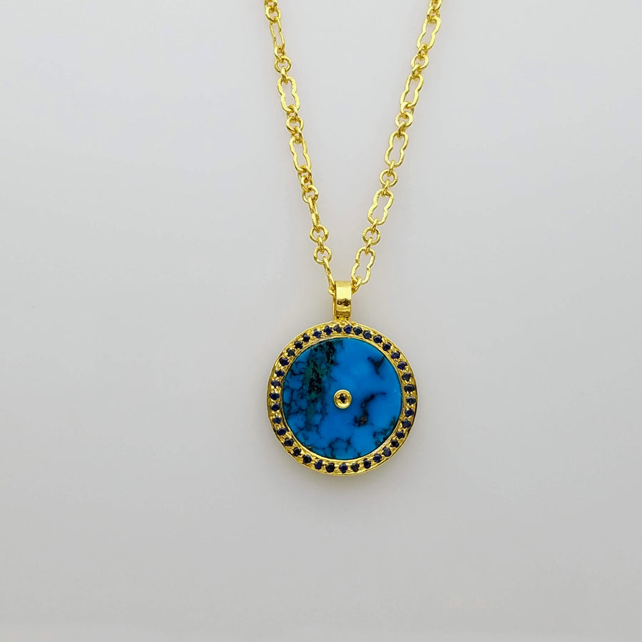 SIGNATURE TURQUOISE GOLD NECKLACE