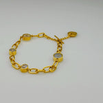 GOLD LINKS MOONSTONE SUN BRACELET SONIA TONKIN