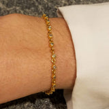 DIAMOND SHAPPHIRE GOLD BRACELET