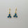 TRIANGLE TURQUOISE GOLD EARRINGS