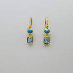 SLEEPING BEAUTY BLUE TOPAZ EARRINGS SONIA TONKIN