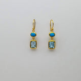 SLEEPING BEAUTY BLUE TOPAZ EARRINGS SONIA TONKIN