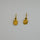 HAMMERED GOLD EMERALDS EARRINGS