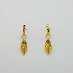 LEAF POST GOLD EARRINGS SONIA TONKIN