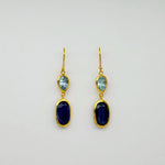 BLUE TOPAZ KYANITE EARRINGS SONIA TONKIN
