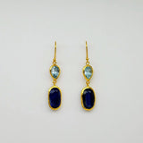 BLUE TOPAZ KYANITE EARRINGS SONIA TONKIN