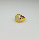 AQUAMARINE DIAMONDS 18KT RING