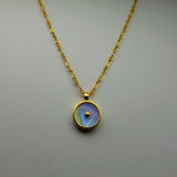 MOONSTONE GOLD SUN SYMBOL NECKLACE
