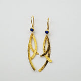 LAPIS GOLD EARRINGS