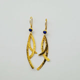 LAPIS GOLD EARRINGS