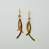LABRADORITE GOLD EARRINGS