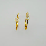 MOONSTONE HOOPS 14KT EARRINGS