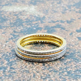 MICRO PAVE DIAMONDS GOLD RING