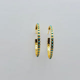 ALL AROUND TURQ HOOP EARRINGS