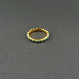 ROUND TURQUOISE 14KT GOLD RING