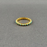 ROUND TURQUOISE 14KT GOLD RING