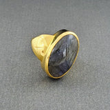 LABRADORITE 18KT GOLD RING