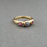 SAPPHIRE RUBY GOLD RING