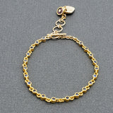 DIAMOND SHAPPHIRE GOLD BRACELET