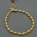 DIAMOND SHAPPHIRE GOLD BRACELET