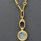 SUN MOONSTONE GOLD NECKLACE