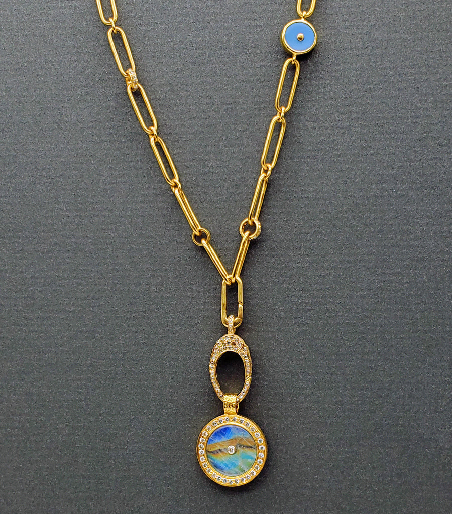 SUN MOONSTONE GOLD NECKLACE