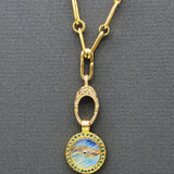 SUN MOONSTONE GOLD NECKLACE