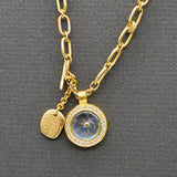 LINKS CHAIN MOONSTONE NECKLACE