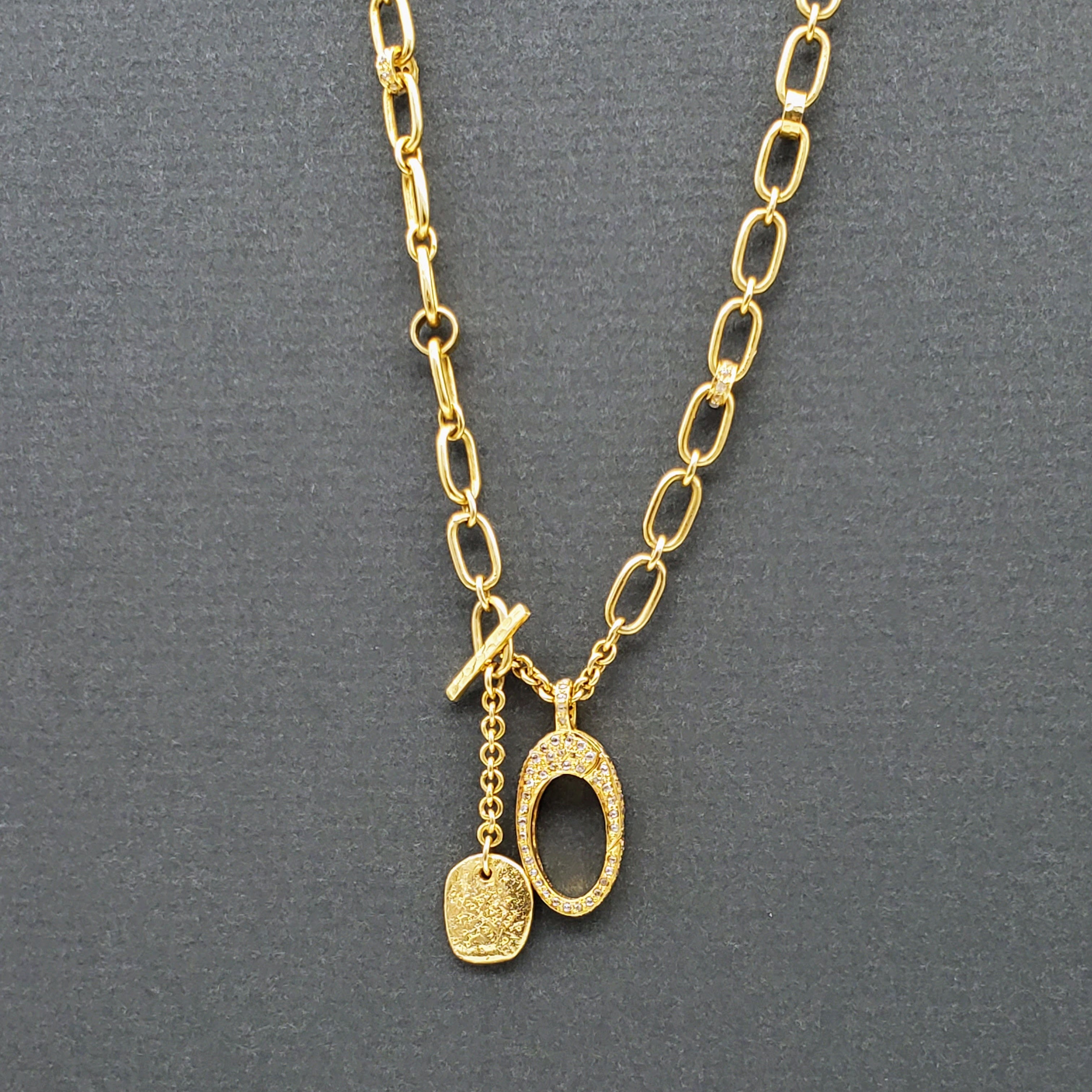 GOLD LINKS SUN NECKLACE