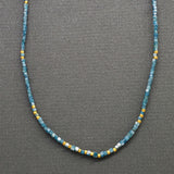 BLUE DIAMONDS CHOKER GOLD NECKLACE