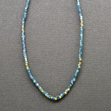 BLUE DIAMONDS CHOKER GOLD NECKLACE