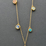 MULTI STONE SUN NECKLACE