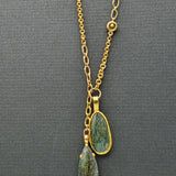 DOUBLE BERYL GOLD NECKLACE