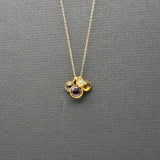Mix Gems Gold Necklace