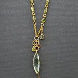 PERIDOT AND GEMS GOLD NECKLACE