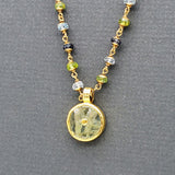 MULTI GEMS GOLD SUN NECKLACE