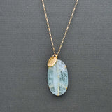 AQUAMARINE GOLD NECKLACE