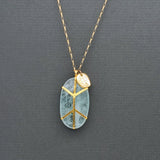 AQUAMARINE GOLD NECKLACE