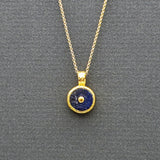 LAPIS SUN GOLD NECKLACE