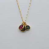 TRIO GEMS GOLD NECKLACE