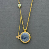 SAPPHIRE DIAMOND GOLD NECKLACE