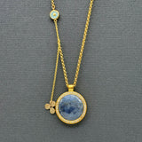 SAPPHIRE DIAMOND GOLD NECKLACE