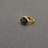 ORGANIC LABRADORITE GOLD RING