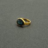 ORGANIC LABRADORITE GOLD RING